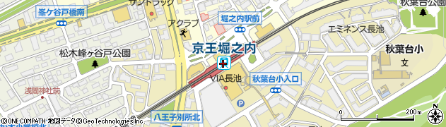 東京都八王子市周辺の地図