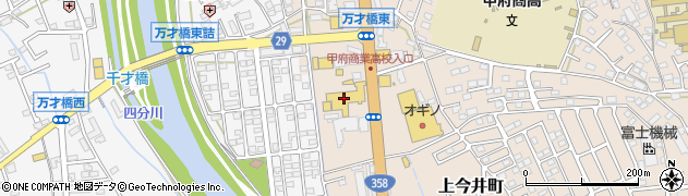 日産レンタカー甲府南店周辺の地図