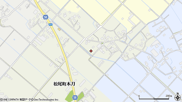 〒289-1531 千葉県山武市松尾町木刀の地図