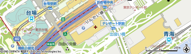 ジンズ　ダイバーシティ東京プラザ店周辺の地図