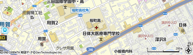 東京都立桜町高等学校周辺の地図