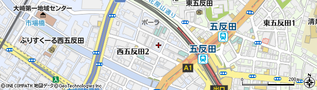 東京都品川区西五反田2丁目8-1周辺の地図