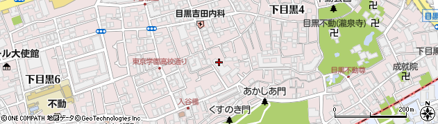 東京都目黒区下目黒5丁目10周辺の地図