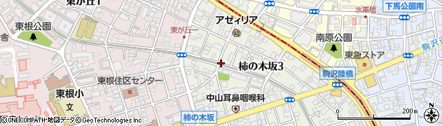 東京都目黒区柿の木坂3丁目周辺の地図