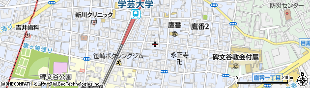 東京都目黒区鷹番周辺の地図