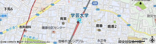 学芸大学駅周辺の地図