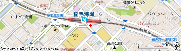 千葉市稲毛海岸駅第１自転車駐車場周辺の地図