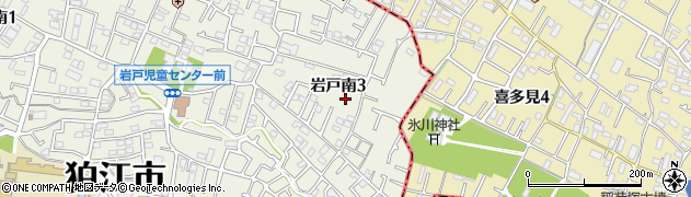 東京都狛江市岩戸南3丁目周辺の地図