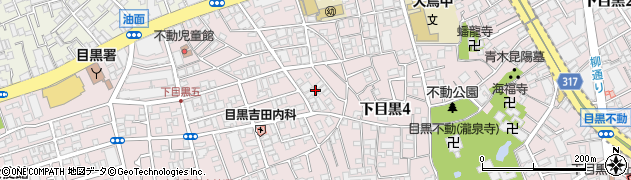 東京都目黒区下目黒4丁目16周辺の地図