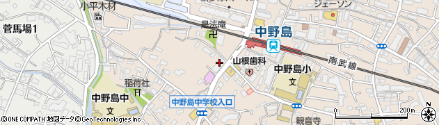 松屋中野島店周辺の地図