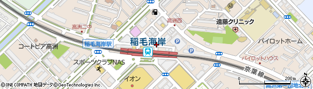 稲毛海岸駅(北口)周辺の地図