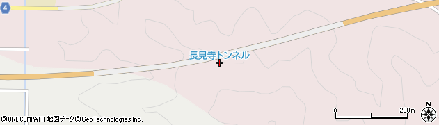 長見寺トンネル周辺の地図