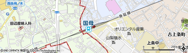 国母駅周辺の地図