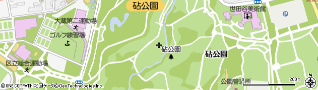東京都世田谷区砧公園周辺の地図
