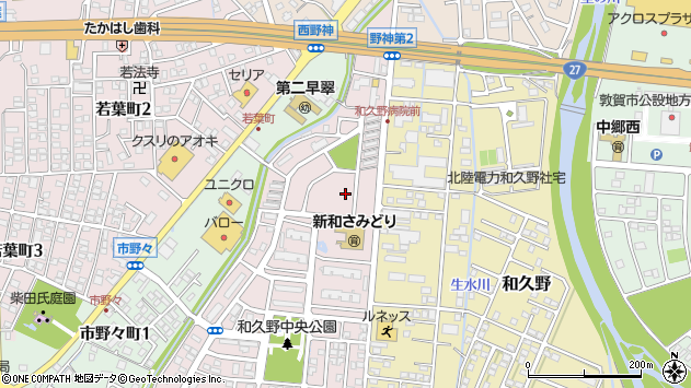 〒914-0122 福井県敦賀市新和町の地図