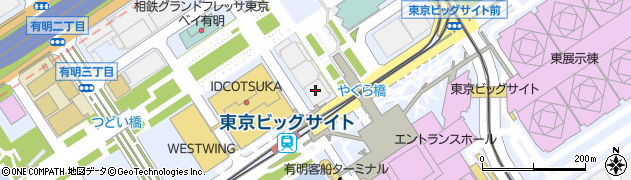 サーブコープ　東京ビッグサイト−有明フロンティアビル周辺の地図