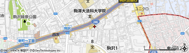 駒澤大学　同窓会・駒澤会事務局周辺の地図