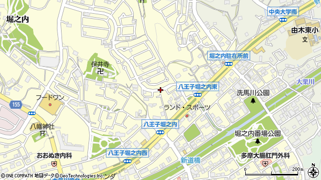 〒192-0355 東京都八王子市堀之内の地図