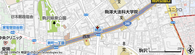 ファミリーマート駒沢二丁目店周辺の地図
