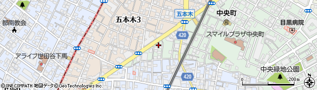 駒沢通り周辺の地図
