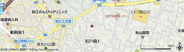 東京都狛江市岩戸南1丁目周辺の地図