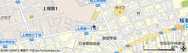 東京都世田谷区用賀3丁目4周辺の地図