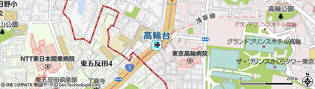 高輪台駅周辺の地図