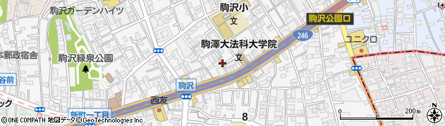 東京都世田谷区駒沢2丁目16周辺の地図