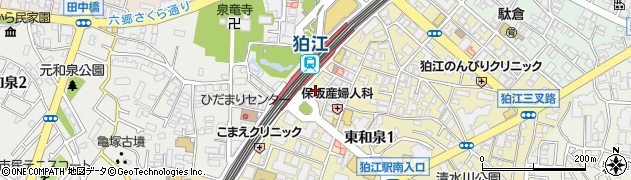 ヤマハミュージックスガナミ狛江センター周辺の地図