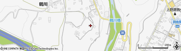 山梨県上野原市鶴川237周辺の地図