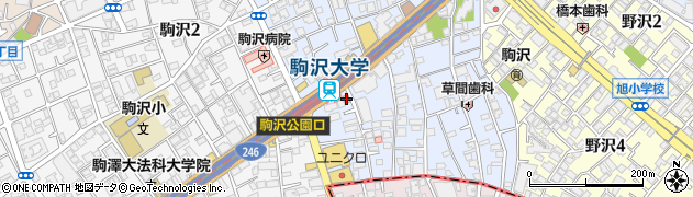 ファミリーマート駒沢大学駅前店周辺の地図