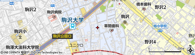 東京都世田谷区上馬3丁目周辺の地図