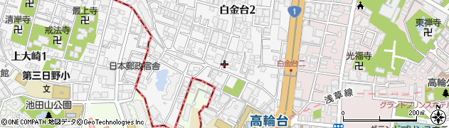 東京都港区白金台2丁目周辺の地図