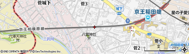 京王菅公園周辺の地図