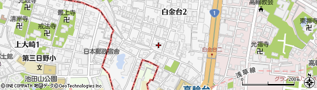 東京都港区白金台2丁目13周辺の地図