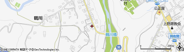 山梨県上野原市鶴川47周辺の地図