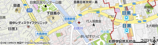 東京都目黒区下目黒1丁目6周辺の地図
