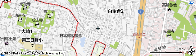 東京都港区白金台2丁目16周辺の地図