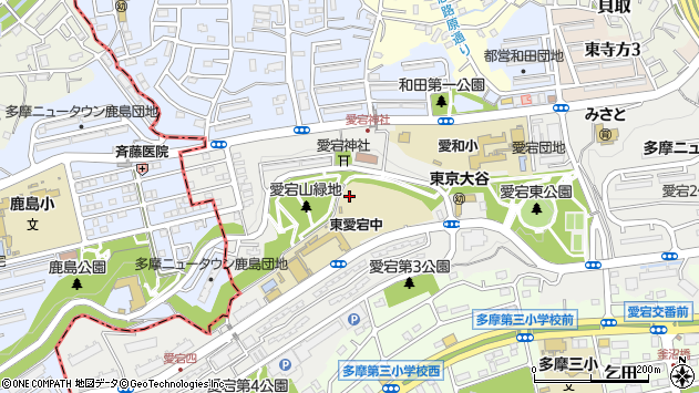 〒206-0041 東京都多摩市愛宕の地図