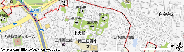 戒法寺周辺の地図