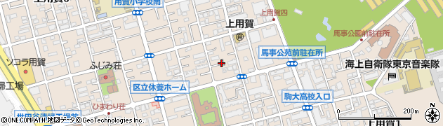 東京都世田谷区上用賀周辺の地図