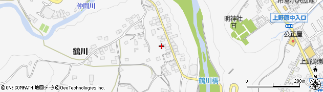 山梨県上野原市鶴川64周辺の地図