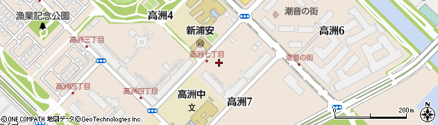 千葉県浦安市高洲周辺の地図