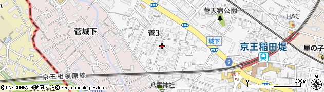 神奈川県川崎市多摩区菅3丁目周辺の地図