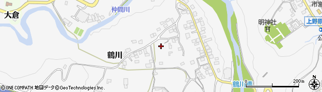 山梨県上野原市鶴川187周辺の地図