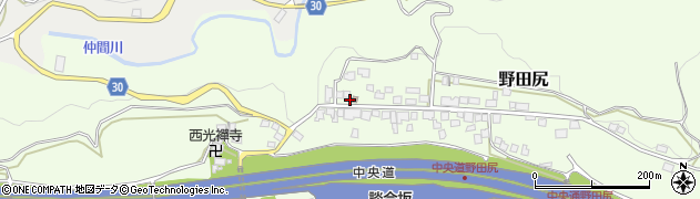 野田尻簡易郵便局周辺の地図