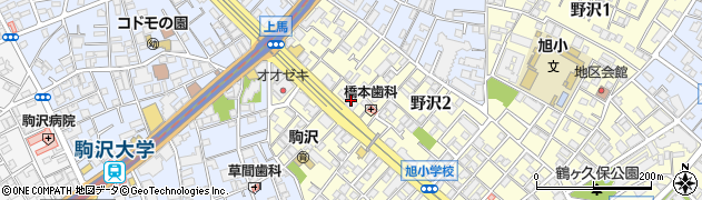 駒沢イン周辺の地図
