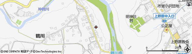 山梨県上野原市鶴川24周辺の地図