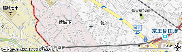 神奈川県川崎市多摩区菅3丁目9周辺の地図