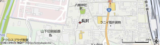 福井県敦賀市長沢周辺の地図